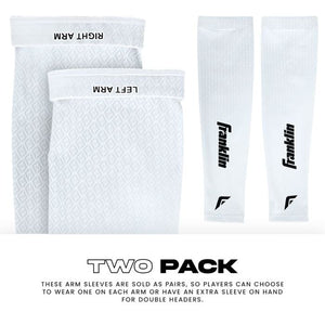 Franklin Premium Compression Arm Sleeves (2-Pack) – Performance Boost Sun Protection for Baseball Softball