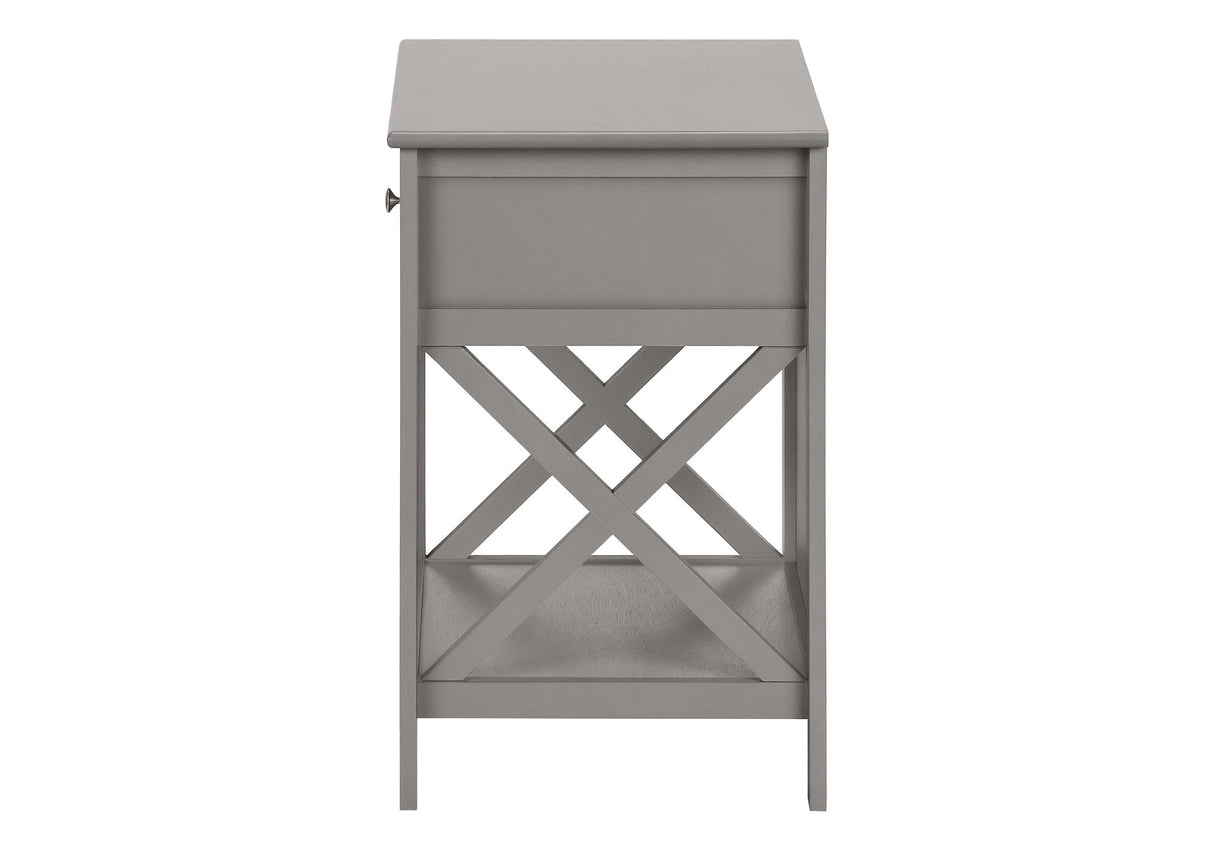 Accent End Table, 2 Tier, Storage Drawer, Transitional Style by Couch.com