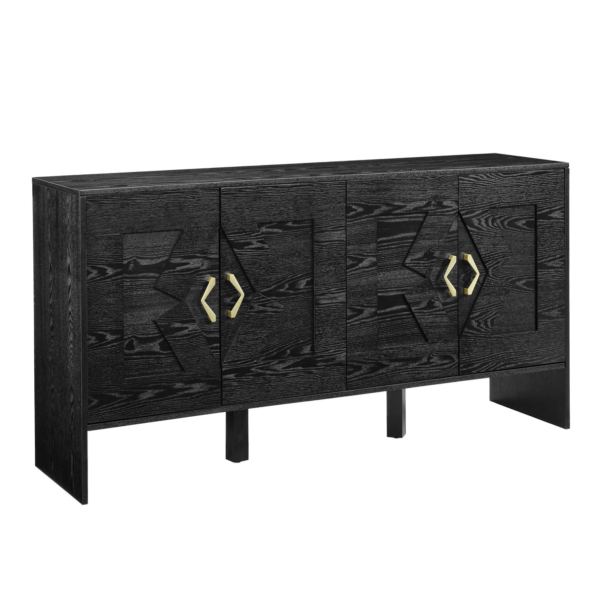 60" Mid Century Modern Sideboard Buffet Cabinet with Storage