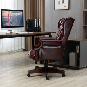 Executive Office Chair, High Back Reclining Comfortable Desk Chair With Smooth Glide Caster Wheels by Couch.com