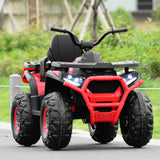 12 V Kids Electric 4-Wheeler ATV Quad with MP3 and LED Lights-Black