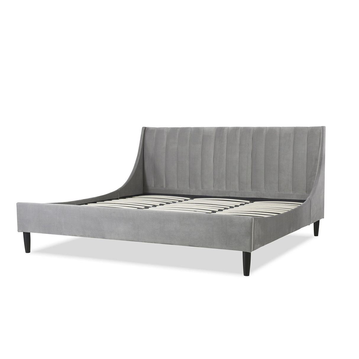 Aspen - Vertical Tufted Modern Headboard Platform Bed Set by Couch.com