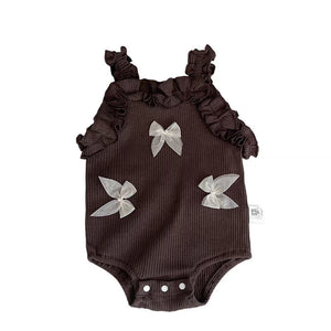 Chic Butterfly-Print Lace Cami Jumpsuit For Girls