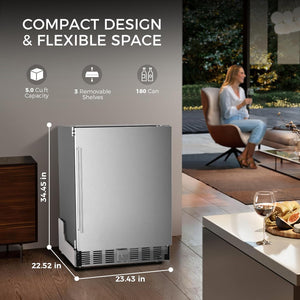 24 Inch Indoor/Outdoor Beverage Refrigerator 58145RKR0