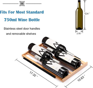 24 Inch Wooden Shelves Built-in Wine Fridges Cooler Beverage Refrigerator W51145B