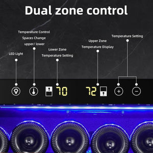 24 Inch Wooden Shelves Built-in Wine Fridges Cooler Beverage Refrigerator W51145B