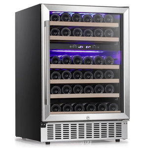 24 Inch Wooden Shelves Built-in Wine Fridges Cooler Beverage Refrigerator W51145B