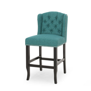 Solara - Fabric Tufted Counter Stool With Nailhead Accents (Set of 2) by Couch.com