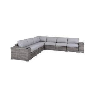 Minnesota - 9 Piece Sectional Sofa Set With Cushions - Gray Mix by Couch.com