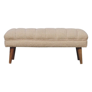 Boucle Puffer Bench - Beige by Couch.com