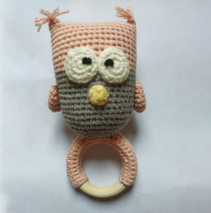 Wooden baby teether