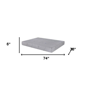 6" White Twin Aloe Vera Infused Memory Foam Mattress