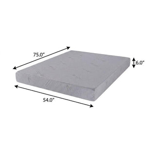 6" Full Double Aloe Vera Infused Medium Memory Foam Mattress