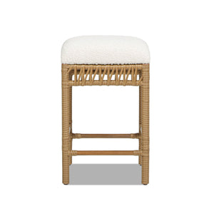 Lucia - Backless Upholstered Counter Stool With Frame - Ivory White by Couch.com