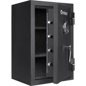 2.02 Cubic Ft Biometric Keypad Fire Resistant Safe - Black by Couch.com