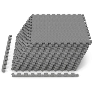 24Tiles 1/2" Puzzle Exercise Floor Mats-Gray
