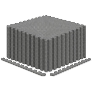 24Tiles 1/2" Puzzle Exercise Floor Mats-Gray