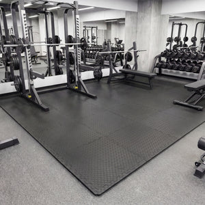 24Tiles 1/2" Puzzle Exercise Floor Mats-Black