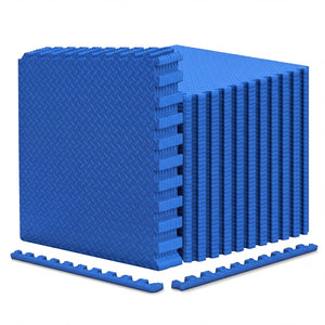 24Tiles 1/2" Puzzle Exercise Floor Mats-Blue