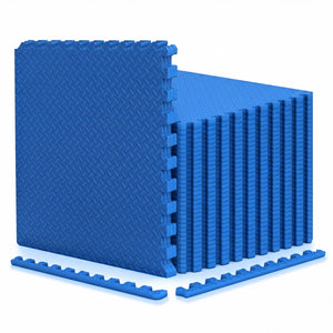 24Tiles 1/2" Puzzle Exercise Floor Mats-Blue