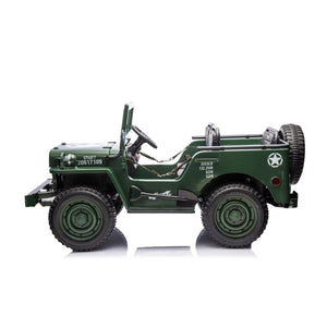 24V Freddo Military Willy Truck 3 Seater Electric Ride on