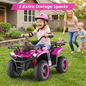 24V Electric Ride On Quad with LED Headlights-Pink