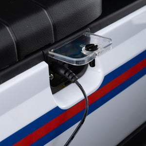 24V Kids Golf Cart 4WD 2-Seater Ride on Car with Storage Trunk and Horn-Red