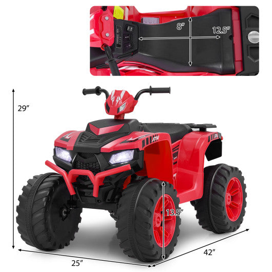 24V Kids Ride-On Electric ATV with Wireless Connection for Toddlers 3-8 Years Old-Red