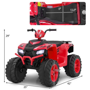 24V Kids Ride-On Electric ATV with Wireless Connection for Toddlers 3-8 Years Old-Red