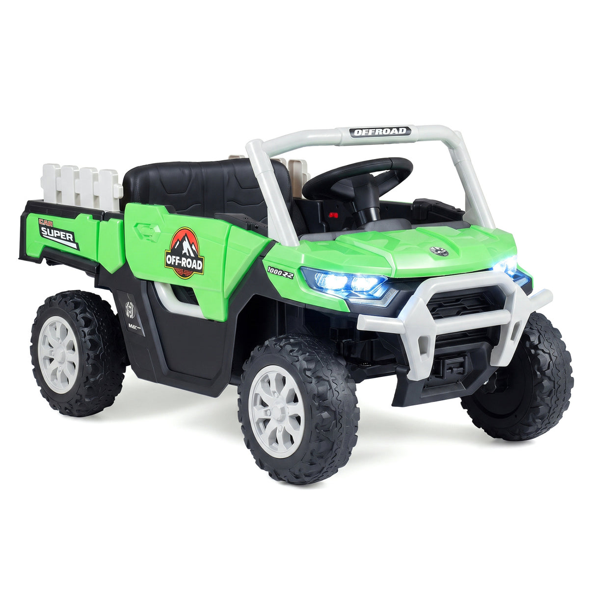 24V Ride On Dump Truck Car Off-Road with Remote Control and Music-Green