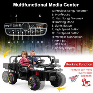 24V Ride on Dump Truck with Remote Control-Black