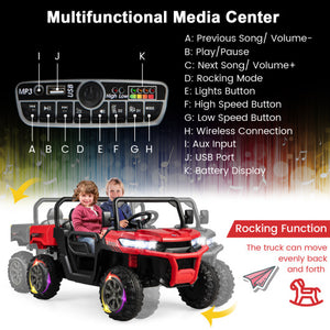 24V Ride on Dump Truck with Remote Control-Red