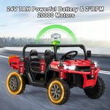 24V Ride on Dump Truck with Remote Control-Red