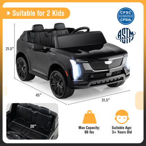 24V Ride on Truck 2-Seater Licensed Cadillac with Remote Control-Black