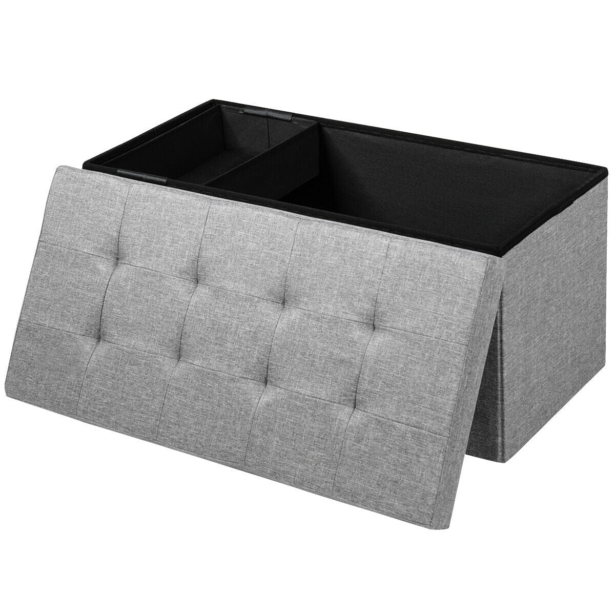 31.5 Inch Fabric Foldable Storage with Removable Storage Bin-Dark Gray