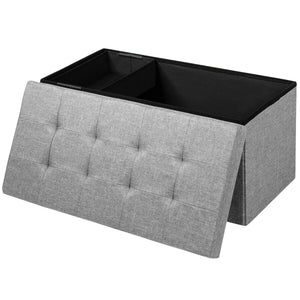 31.5 Inch Fabric Foldable Storage with Removable Storage Bin-Dark Gray