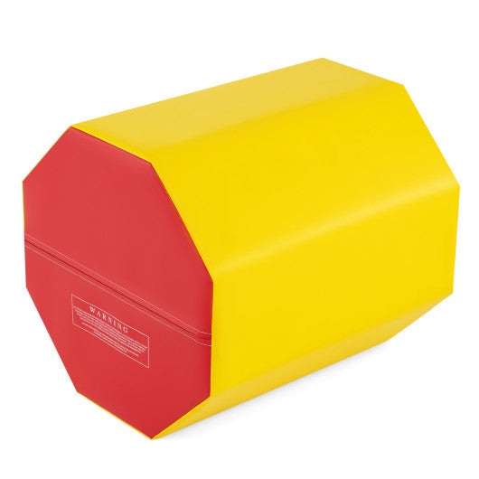 24.5 Inch x 24.5 Inch Octagon Gymnastics Mat with Waterproof Zippered Cover-Yellow