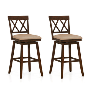 24 Inch Counter Height Barstools Set of 2 with Backrest and Seat Cushion-29 inches