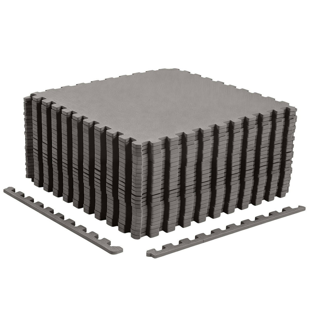 24 Pack Non-Slip Protective Interlocking EVA Foam Floor Tiles-Grey
