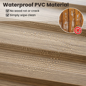 24-Pack PVC Slat Wall Panels for Interior Wall Decoration for Living Room and TV Background-Walnut