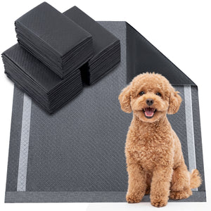 24" x 24" CharcoalÂ Dog Pee Pads 6-Layer for Dogs-Black