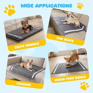 24" x 24" CharcoalÂ Dog Pee Pads 6-Layer for Dogs-Black