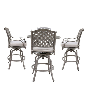 Cast Aluminum Bar Set With Cushion by Couch.com