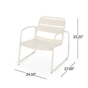 Couch.com Outdoor Accent Chair With Metal Frame White, Durable Design, Modern Style, Weather-Resistant, Iron Construction, White Finish by Couch.com