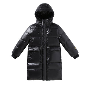 Down Jacket Boy's Long Overfashionable Knee Western Style