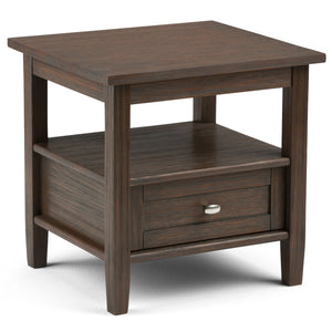 Warm Shaker - End Table - Farmhouse Brown by Couch.com
