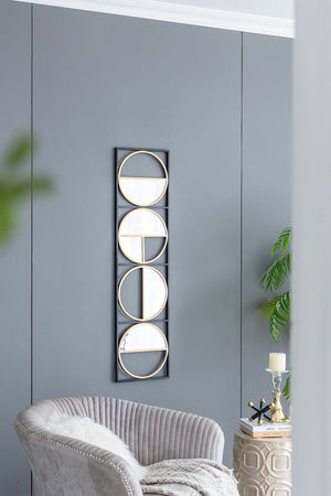 Eclectic Styling Metal Beaded Wall Mirror With Contemporary Design For Bedroom, Liveroom & Entryway by Couch.com