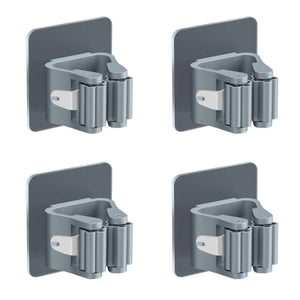 2/4PCS Home Storage Rack Bathroom Suction Hanging Pipe Traceless Hooks Wall Mounted Mop Organizer Holder Waterproof Broom Hanger Storage Rack Bathroom Suction Hanging Pipe Traceless Hooks Wall Mounted Mop Organizer Holder