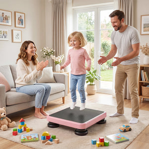 24x20" Kids Rebounder Bouncing Board with Elastic Rope for Ages 3+-Pink