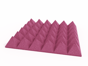 4 Inch Acoustic Foam Pyramid Style Panels - 13 Color Options